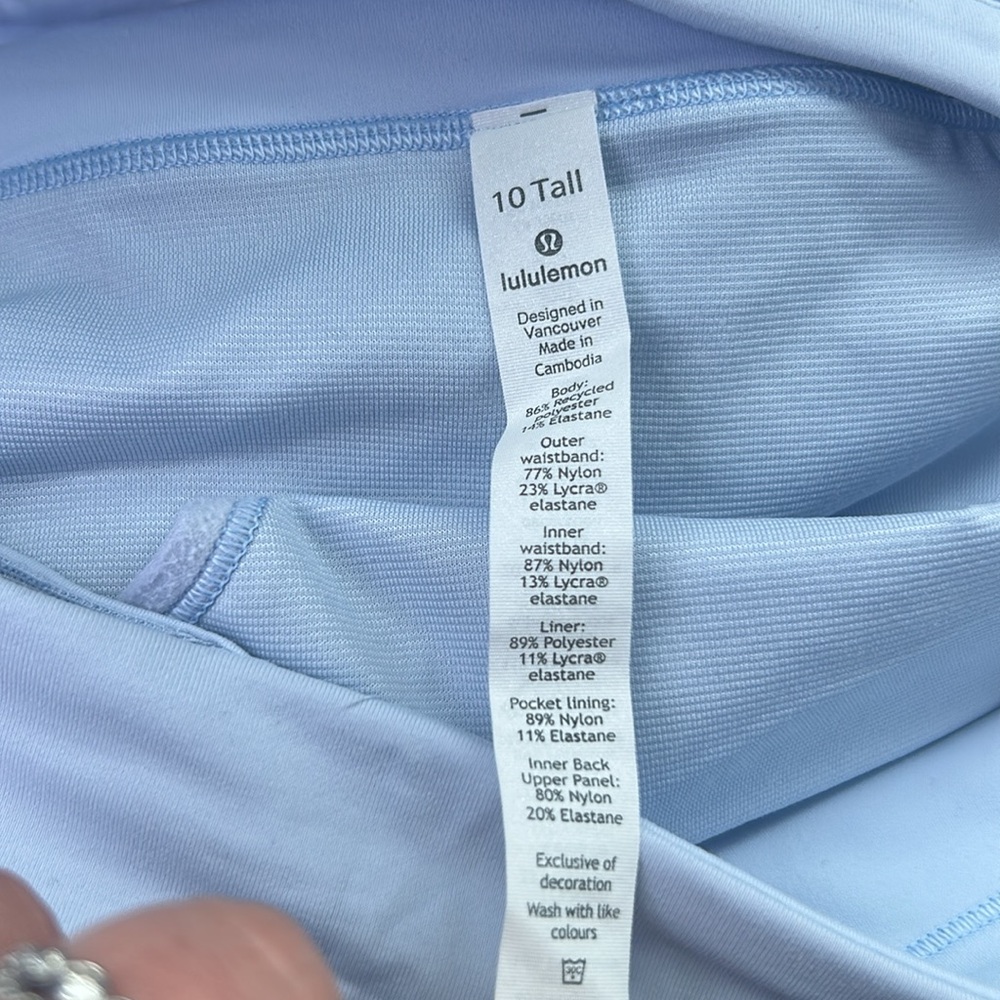 Lululemon Speed Up Short Long *4" Women's Light Blue Athletic Shorts - Picture 5 of 6